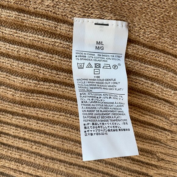 Banana Republic *NWT ($80) Women's Tan Brown Jumper Oversized Poncho Size M/L - Picture 5 of 9